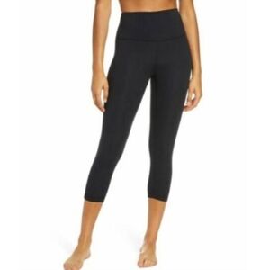 Zella Studio Luxe High Waist Pocket Crop Leggings Sz S NWT MSRP $75 Nordstrom